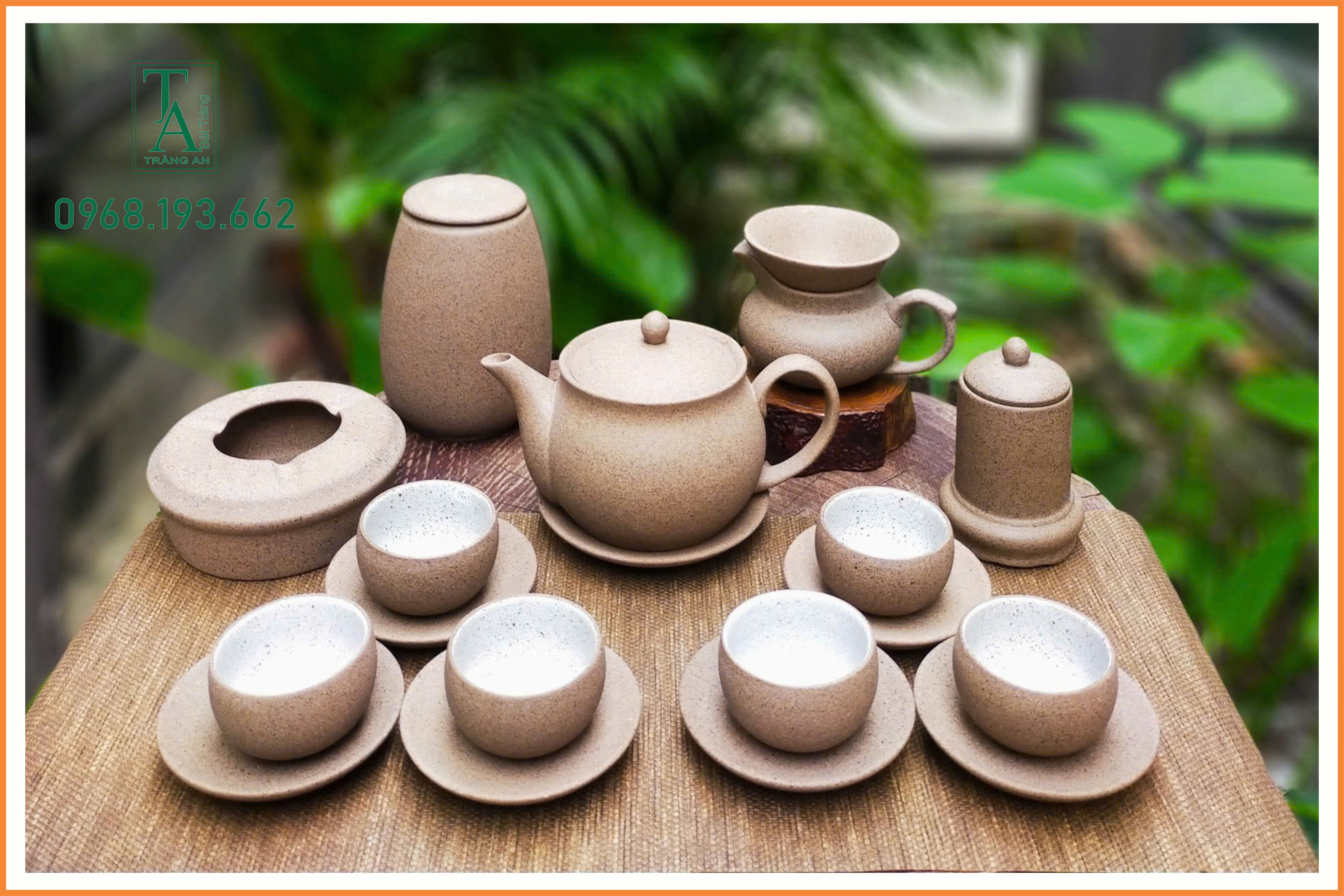Bộ trà hồng sa kèm phụ kiện