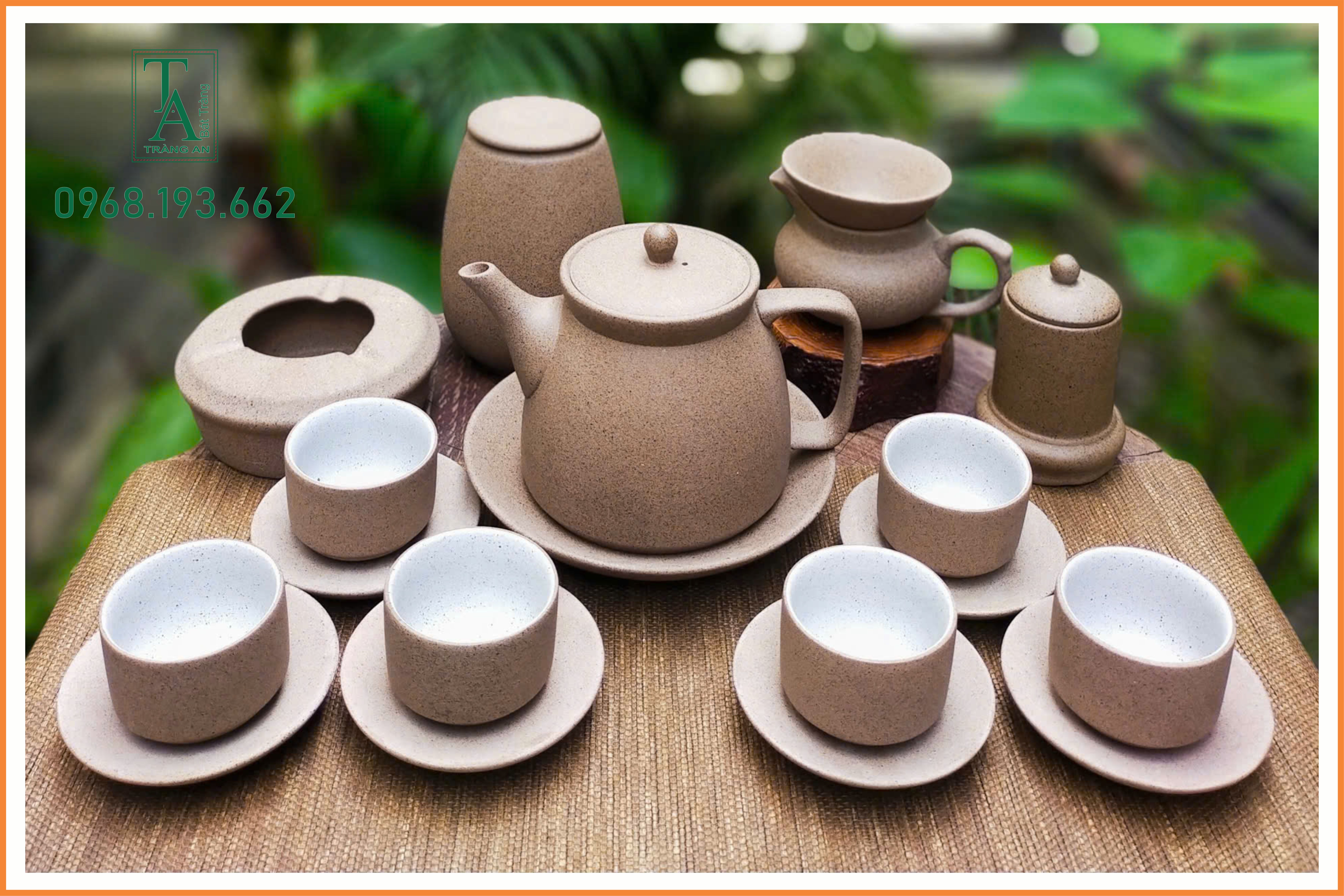 Bộ trà hồng sa kèm phụ kiện